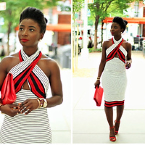 Bev & Bridge stripe pencil midi skirt - Picture 5 of 6